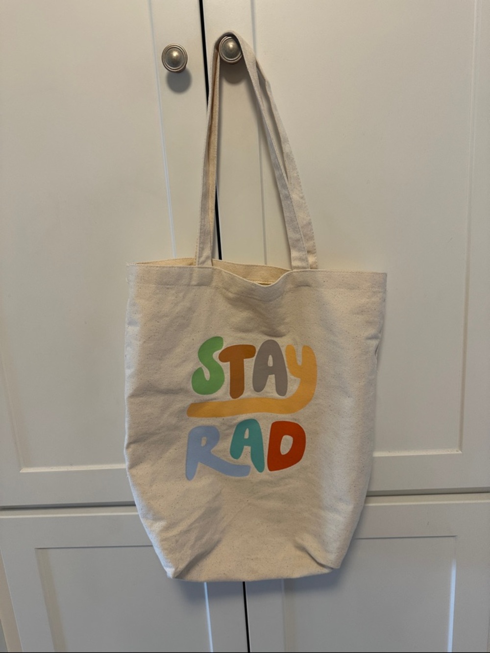 Canvas Tote Bag "Stay Rad" - Multicolor